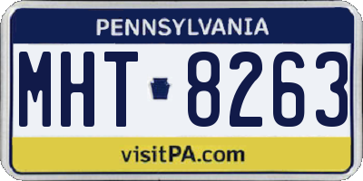 PA license plate MHT8263