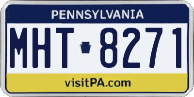 PA license plate MHT8271