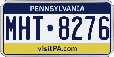 PA license plate MHT8276