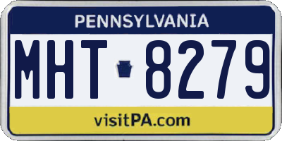 PA license plate MHT8279