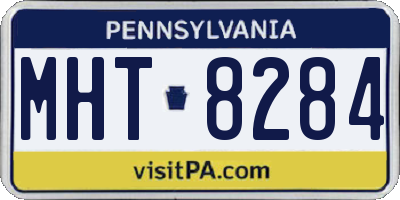 PA license plate MHT8284