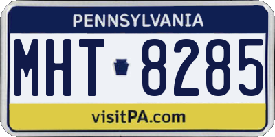 PA license plate MHT8285