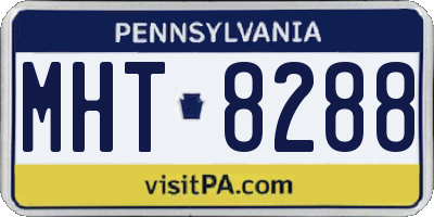 PA license plate MHT8288
