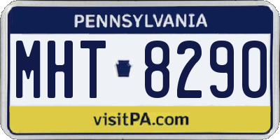 PA license plate MHT8290
