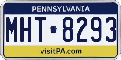 PA license plate MHT8293