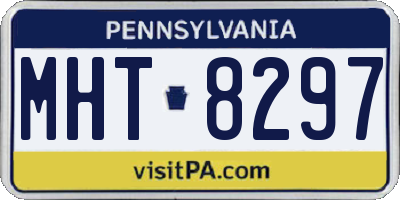 PA license plate MHT8297