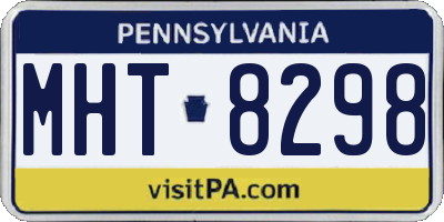 PA license plate MHT8298
