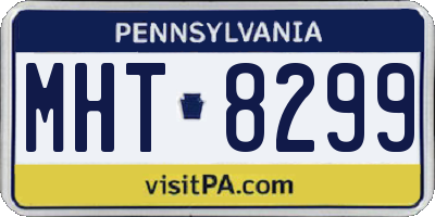 PA license plate MHT8299