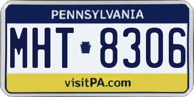 PA license plate MHT8306