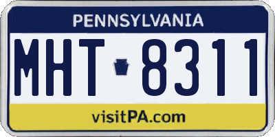 PA license plate MHT8311