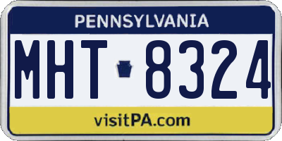 PA license plate MHT8324