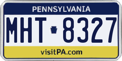 PA license plate MHT8327