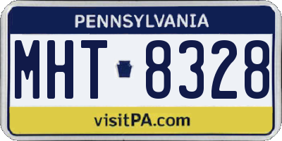 PA license plate MHT8328