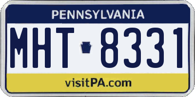 PA license plate MHT8331
