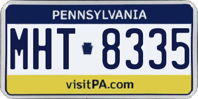 PA license plate MHT8335