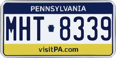 PA license plate MHT8339