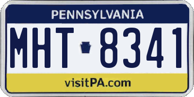 PA license plate MHT8341