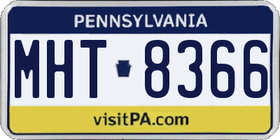 PA license plate MHT8366