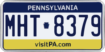 PA license plate MHT8379