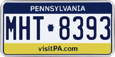 PA license plate MHT8393