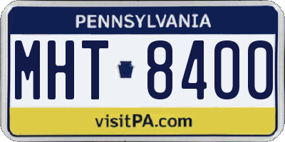 PA license plate MHT8400