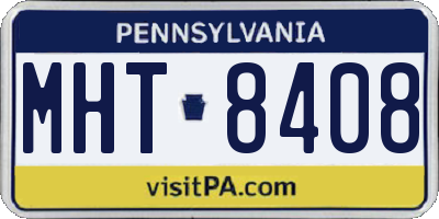PA license plate MHT8408