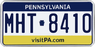 PA license plate MHT8410