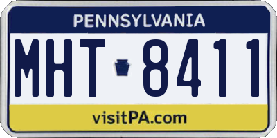 PA license plate MHT8411