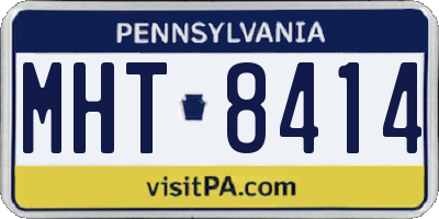 PA license plate MHT8414