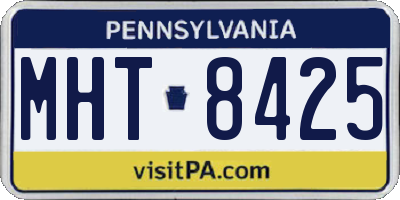 PA license plate MHT8425