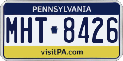 PA license plate MHT8426