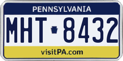 PA license plate MHT8432