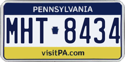 PA license plate MHT8434