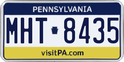 PA license plate MHT8435