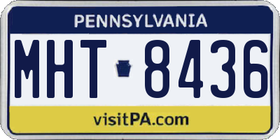 PA license plate MHT8436
