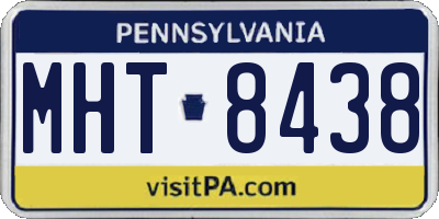 PA license plate MHT8438