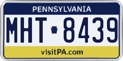 PA license plate MHT8439