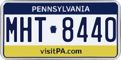 PA license plate MHT8440