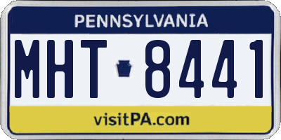 PA license plate MHT8441