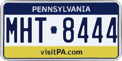 PA license plate MHT8444