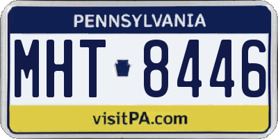 PA license plate MHT8446