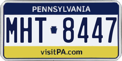 PA license plate MHT8447