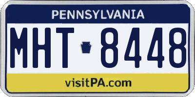 PA license plate MHT8448