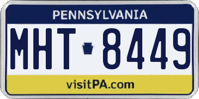 PA license plate MHT8449