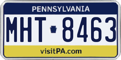 PA license plate MHT8463