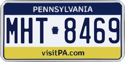 PA license plate MHT8469