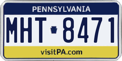 PA license plate MHT8471