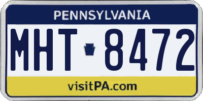 PA license plate MHT8472