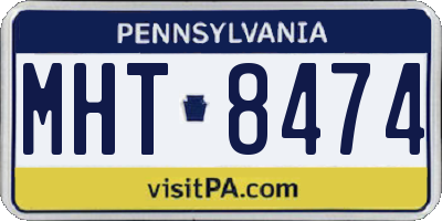 PA license plate MHT8474