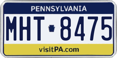 PA license plate MHT8475